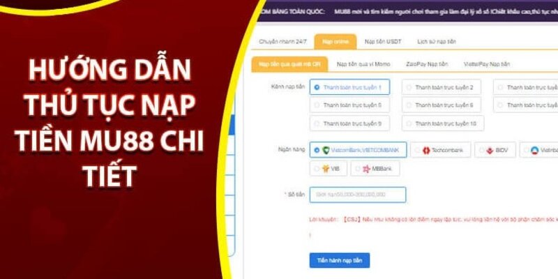 Nạp Tiền Nổ Hũ Mu88 Siêu Nhanh Chóng Cực Hiện Đại 